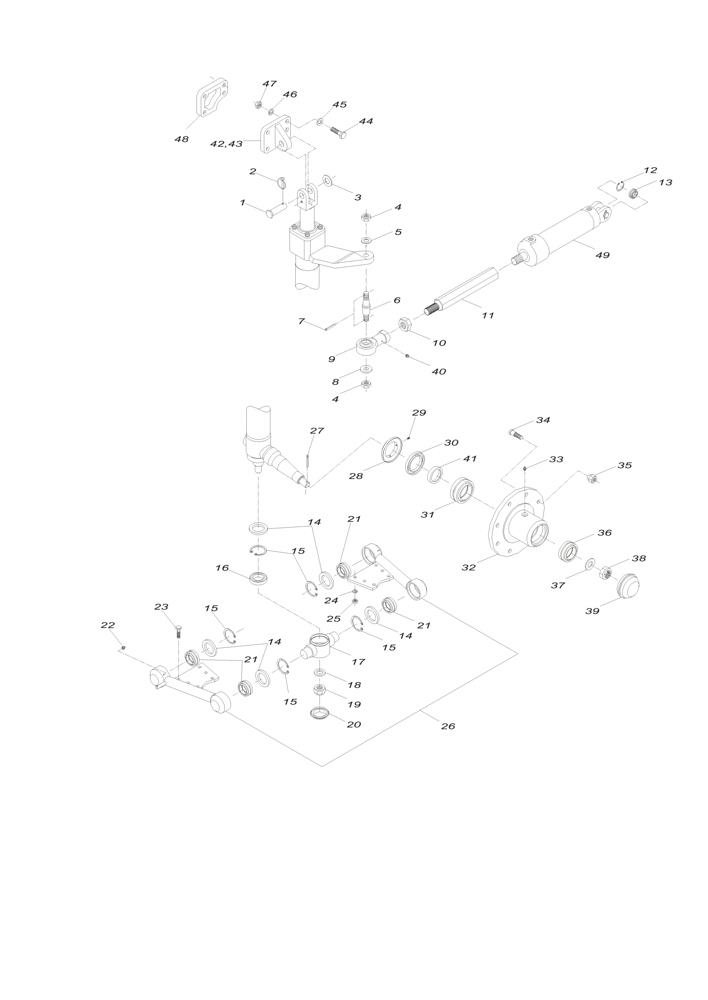 Схема запчастей Case IH 7000 - (A09.01[01]) - Steering and Front Suspension (41) - STEERING