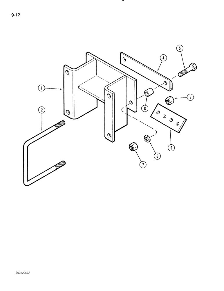 Схема запчастей Case IH 1840 - (9-12) - WEIGHT BRACKET 