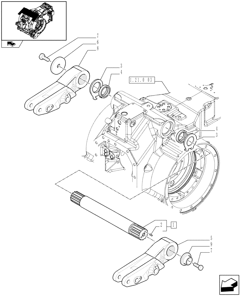 Схема запчастей Case IH PUMA 195 - (1.82.8) - HYDRAULIC POWER LIFT - ROCK SHAFT AND ASSOCIATES (07) - HYDRAULIC SYSTEM