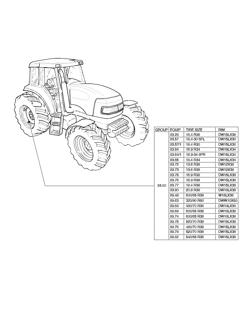 Схема запчастей Case IH MXU115 - (SEC. 11[02]) - TRACTION (00) - GENERAL