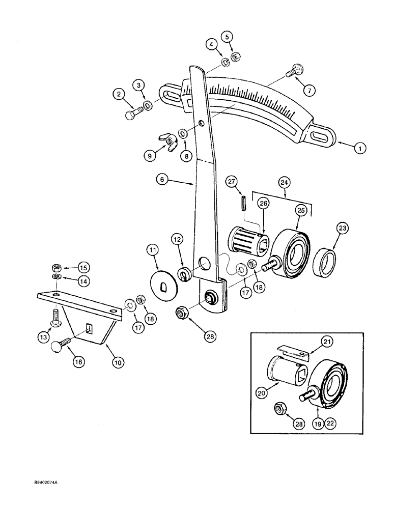 Схема запчастей Case IH 7100 - (9-018) - GRAIN FEED INDICATOR AND SHIFTER (09) - CHASSIS/ATTACHMENTS