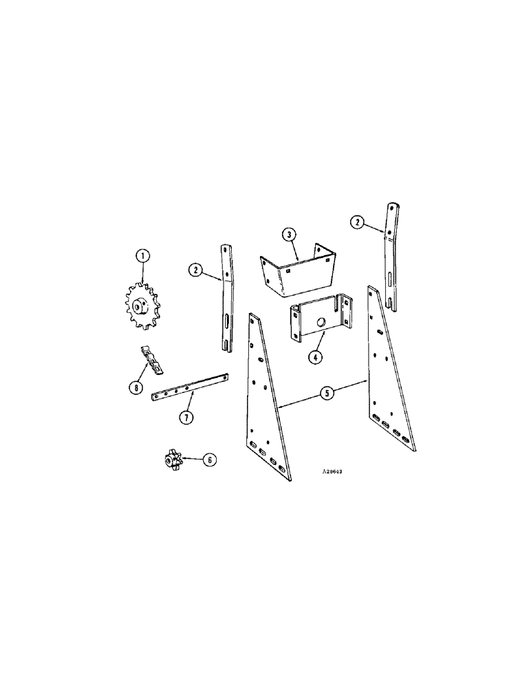 Схема запчастей Case IH K160 - (32[1]) - MOUNTING BRACKETS, COMBINATION & LOW PROFILE PER ROW 