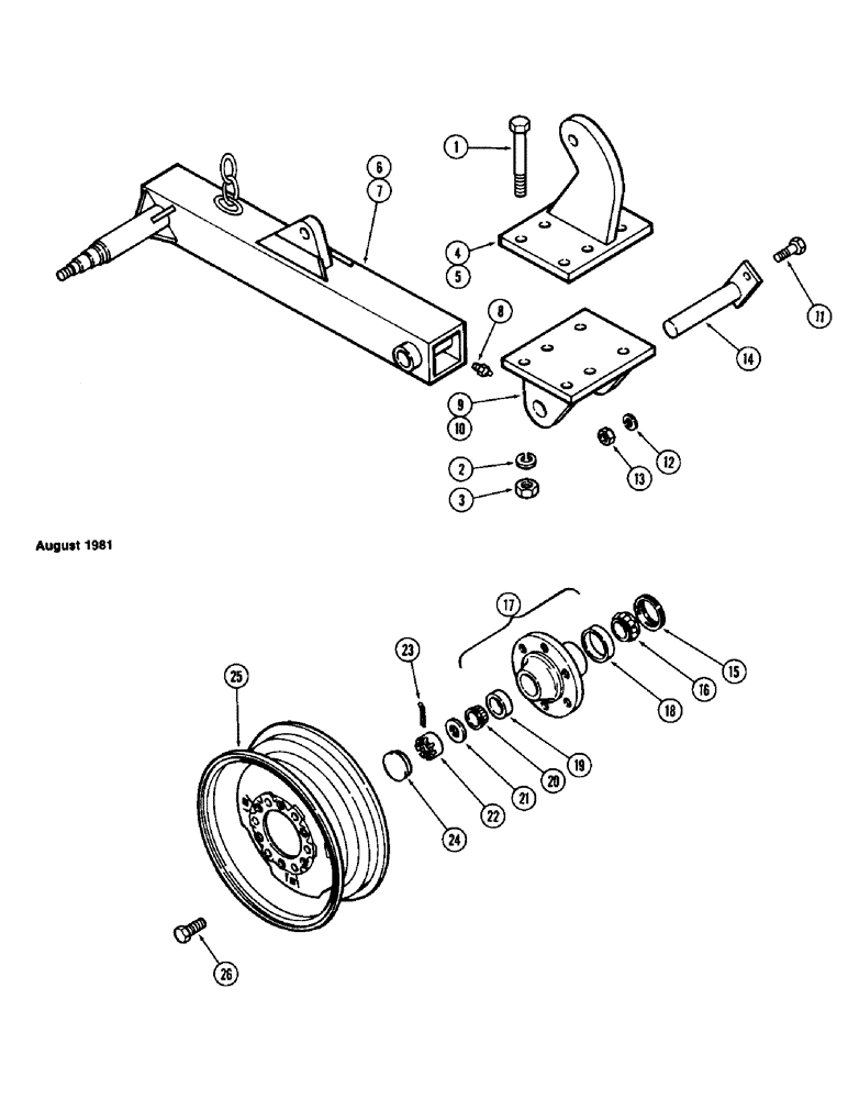 Схема запчастей Case IH SC15 - (26) - GAUGE WHEELS, SC5, SC7, SC9, SC11 MAIN AND SC15 WING, PRIOR TO SERIAL NUMBER 1634941 