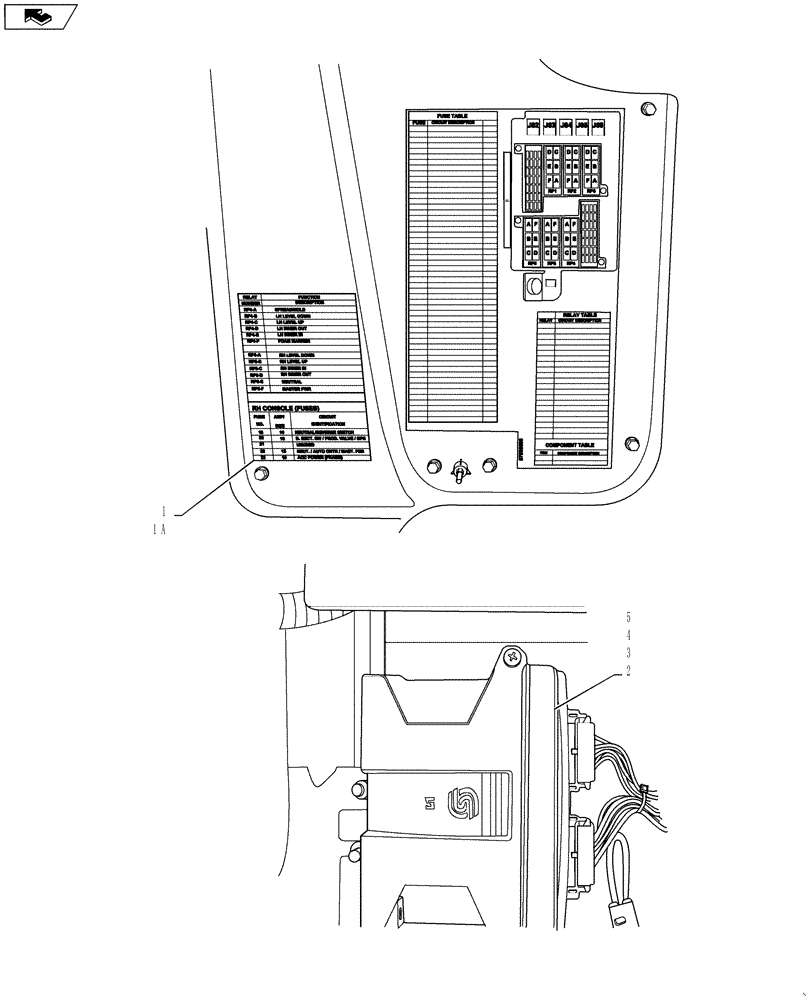 Схема запчастей Case IH 4420 - (01-032) - RH COMP GROUP Cab Interior