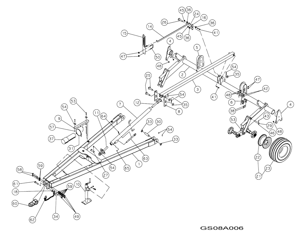 Схема запчастей Case IH 200 - (39.100.04) - DOUBLE FOLD LIFT SYSTEM AND PULL FRAME 38-1/2 THROUGH 50-1/2 MODELS (39) - FRAMES AND BALLASTING