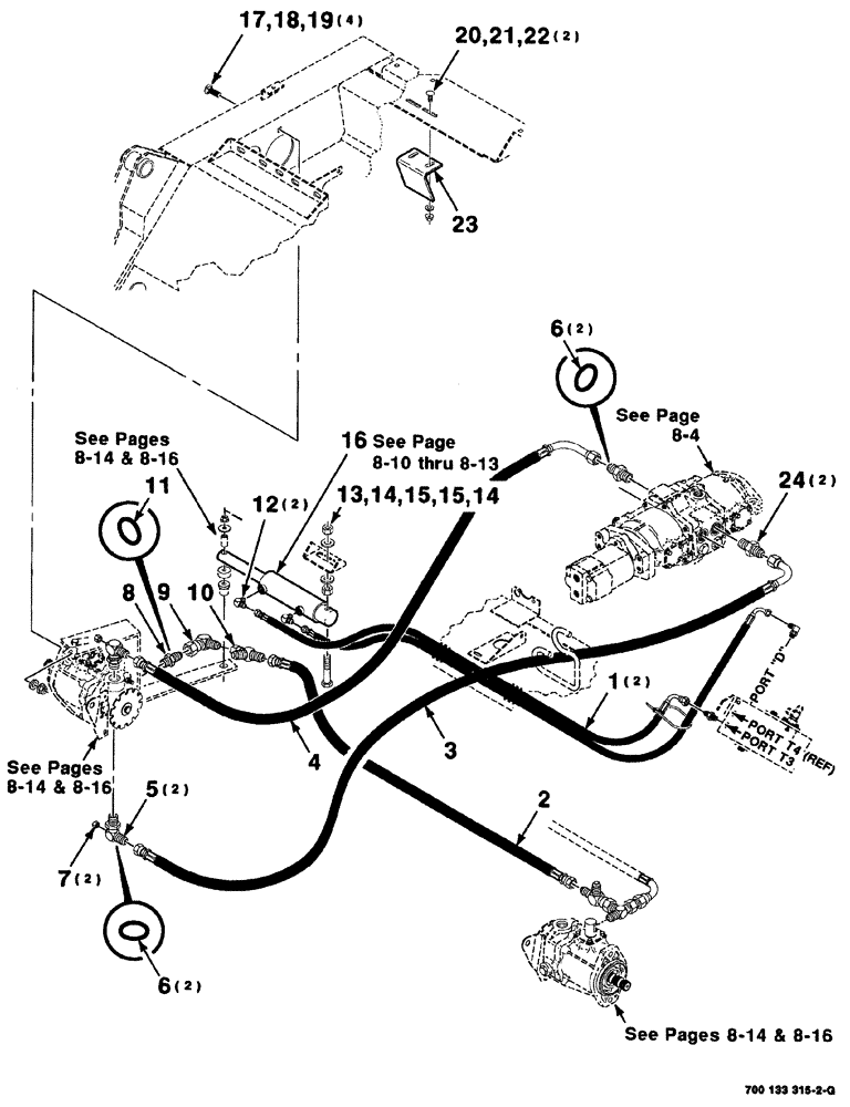 Схема запчастей Case IH 8880HP - (08-008) - HYDRAULIC DRIVE ASSEMBLY - RIGHT (35) - HYDRAULIC SYSTEMS