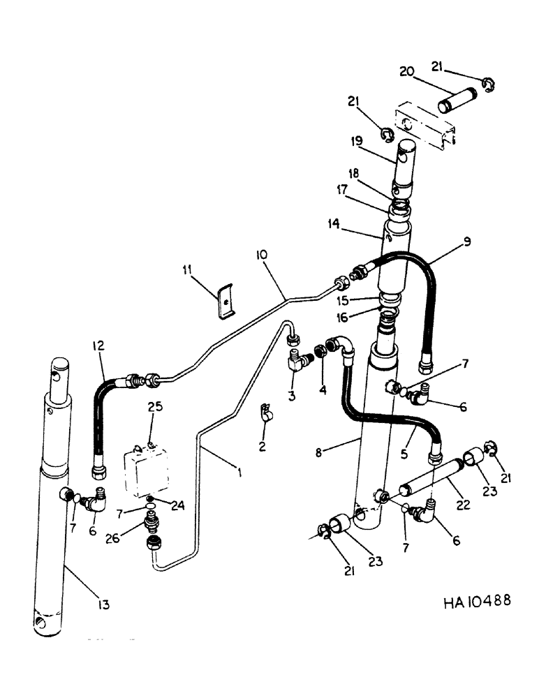 Схема запчастей Case IH DUAL - (C-44) - DUAL AUGER, HEADER HYDRAULIC LIFT SYSTEM, WITH RH MASTER AND 