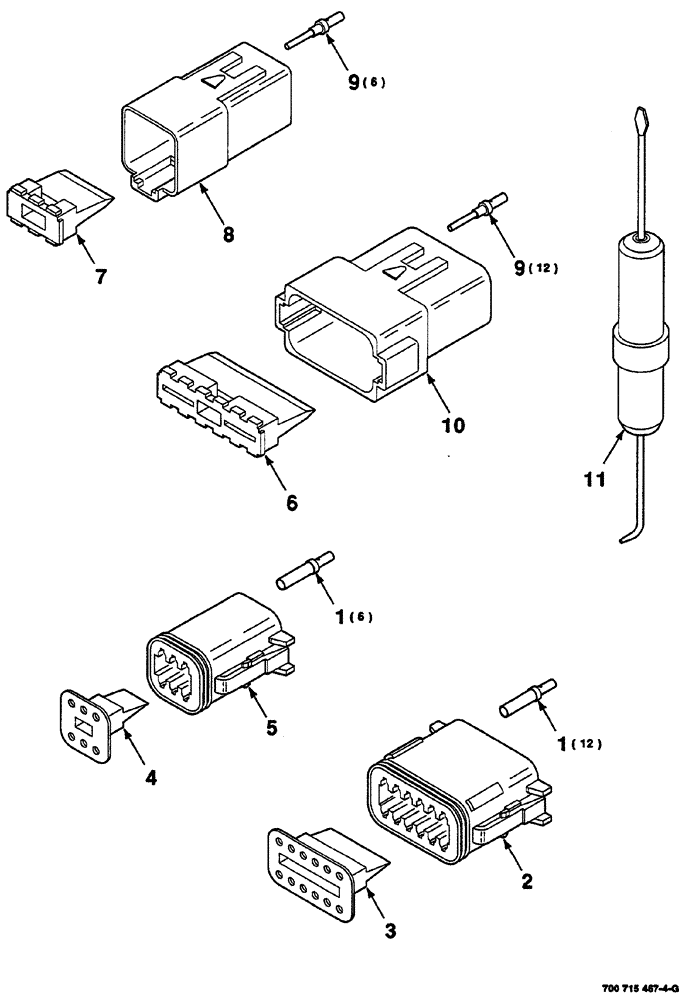 Схема запчастей Case IH 8870 - (04-38) - ELECTRICAL HARNESS SERVICE PARTS (55) - ELECTRICAL SYSTEMS