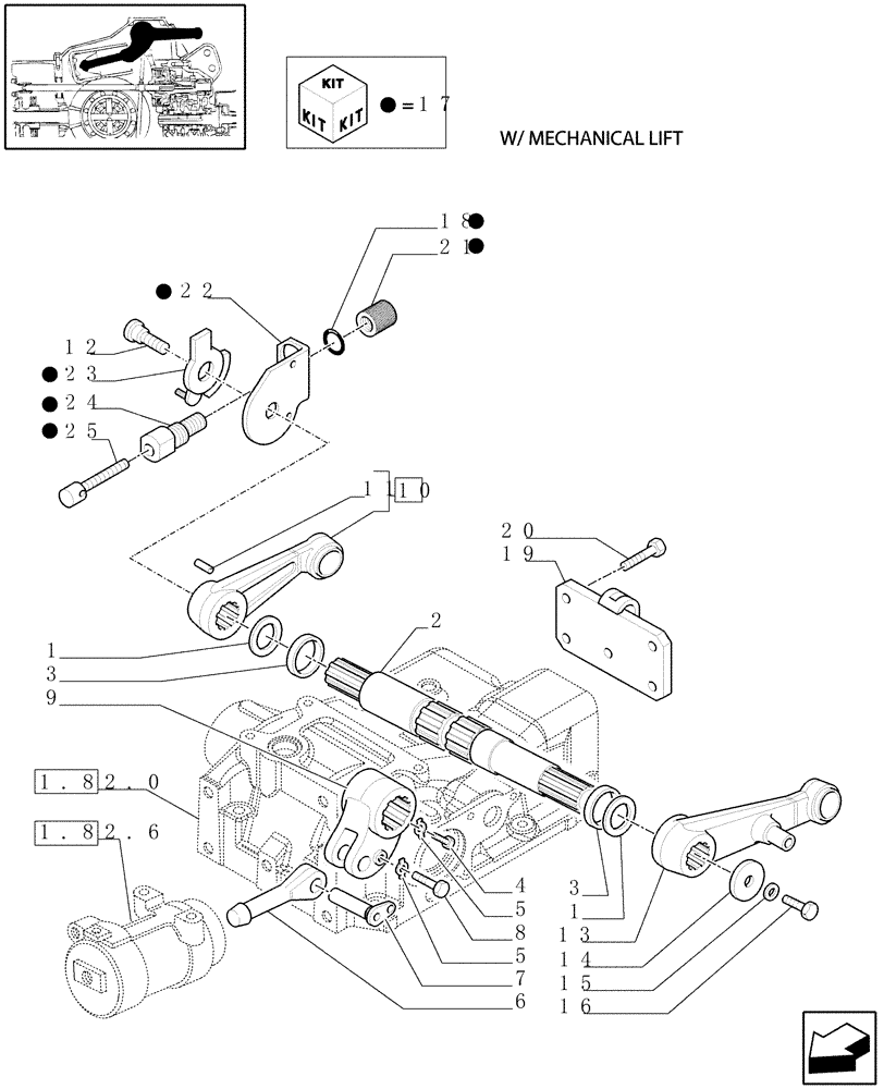 Схема запчастей Case IH MXU125 - (1.82.8/02) - (VAR.928/1) AUTOMATIC HITCH - (WITH 2 ADDITIONAL JACKS) - LIFT BOOMS (07) - HYDRAULIC SYSTEM