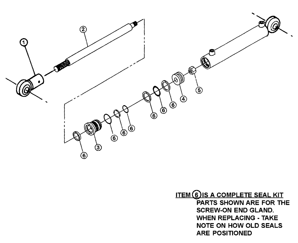 Схема запчастей Case IH PATRIOT XL - (07-003) - HYDRAULIC CYLINDER-INNER BOOM FOLD (60 AND 75 BOOM) (2"X20")-1 1/4"DIAROD Cylinders