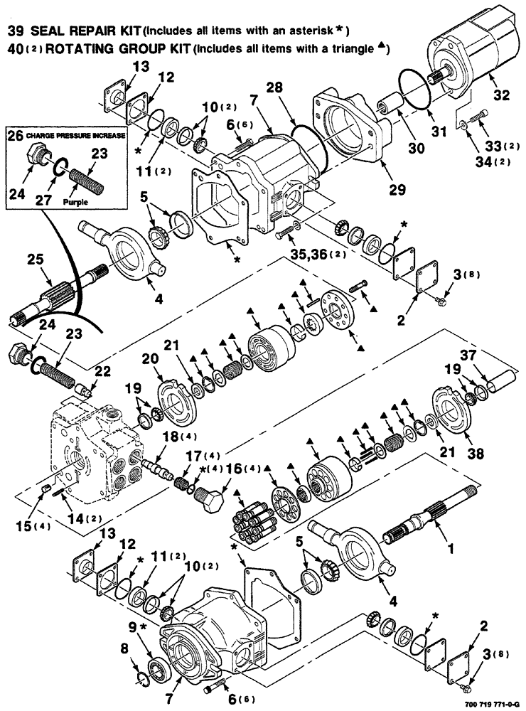 Схема запчастей Case IH 8870 - (08-06) - PUMP ASSEMBLY (DOUBLE) (35) - HYDRAULIC SYSTEMS