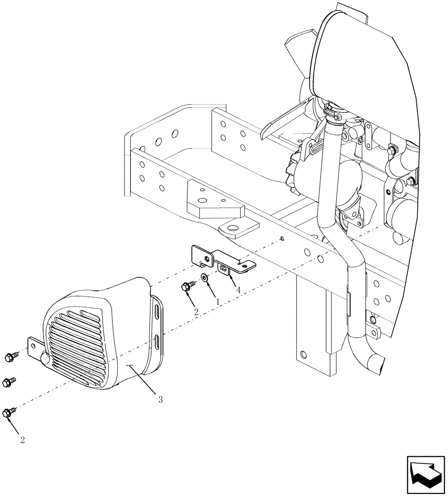 Схема запчастей Case IH DX45 - (01.09.02) - FAN GUARD (01) - ENGINE