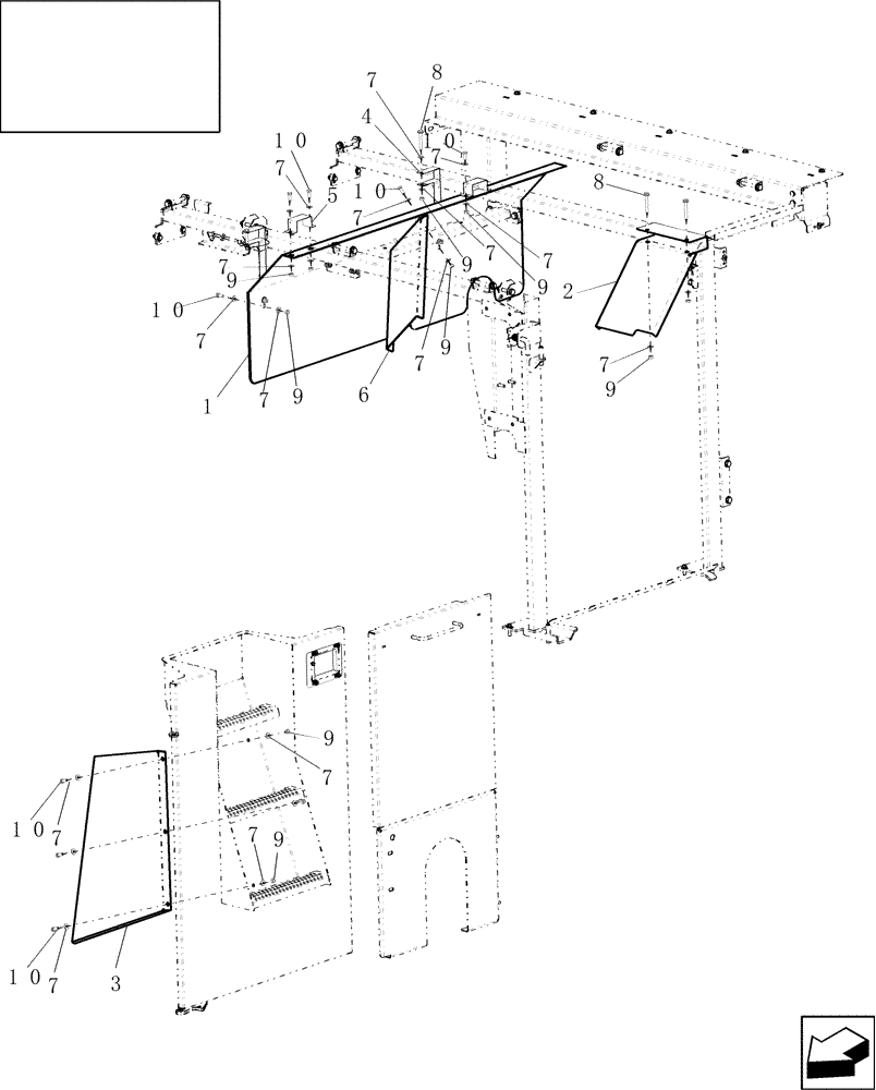 Схема запчастей Case IH 7010 - (88.230.05) - DEFLECTORS, ENGINE AIR - PRIOR TO PIN HAJ202001 (88) - ACCESSORIES