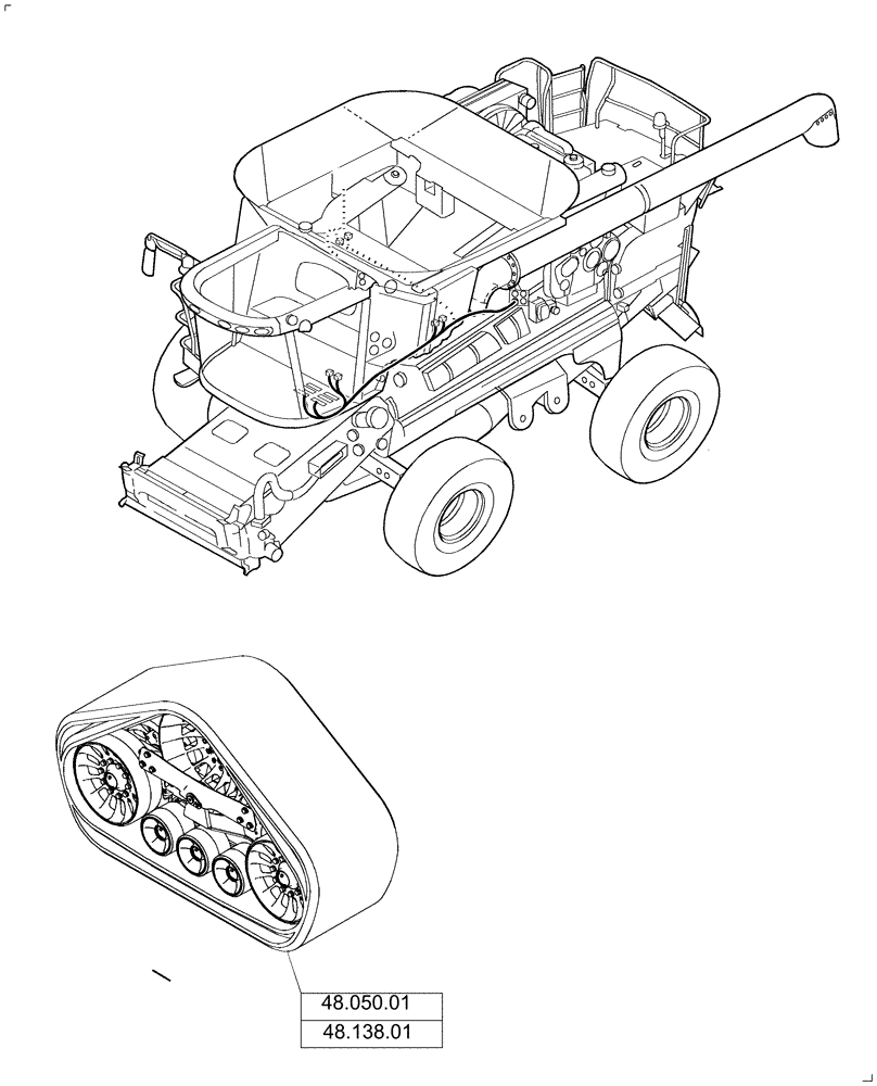 Схема запчастей Case IH 2588 - (48.000.00) - SECTION INDEX - SUSPENSION AND TRACKS (48) - TRACKS & TRACK SUSPENSION