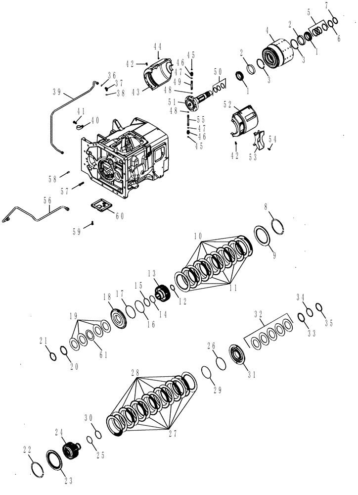 Схема запчастей Case IH MAGNUM 275 - (06-20) - RANGE TRANSMISSION - MFD CLUTCH AND PARK BRAKE - TRANSMISSION BSN AJB367211 (06) - POWER TRAIN