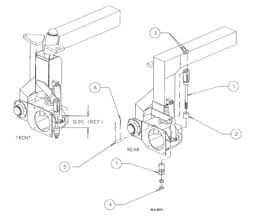 Схема запчастей Case IH SPX3185 - (118) - SUSPENSION AND FRAME, SHOCK LIMITER ASSEMBLY (39) - FRAMES AND BALLASTING