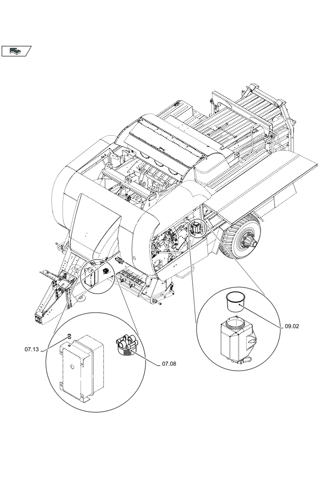 Схема запчастей Case IH LB333S - (00.039[01]) - PICTORIAL OVERVIEW 1/2 - FILTERS (00) - GENERAL