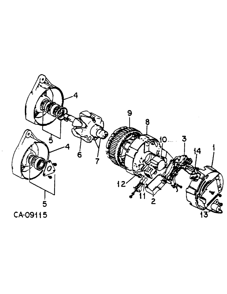 Схема запчастей Case IH 684 - (08-04) - ELECTRICAL, ALTERNATOR, LUCUS MODEL A133-75 (06) - ELECTRICAL