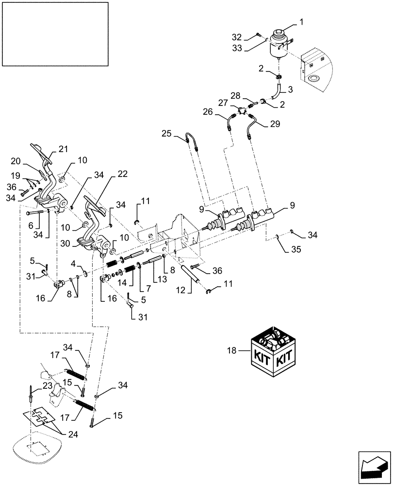 Схема запчастей Case IH AFX8010 - (D.30.C.05) - SERVICE BRAKE COMMAND C - Power Train