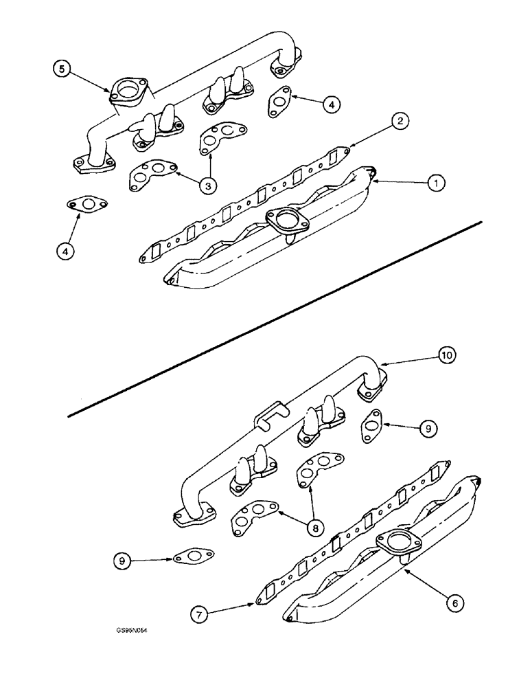 Схема запчастей Case IH D-301 - (3-60) - INTAKE AND EXHAUST MANIFOLD 