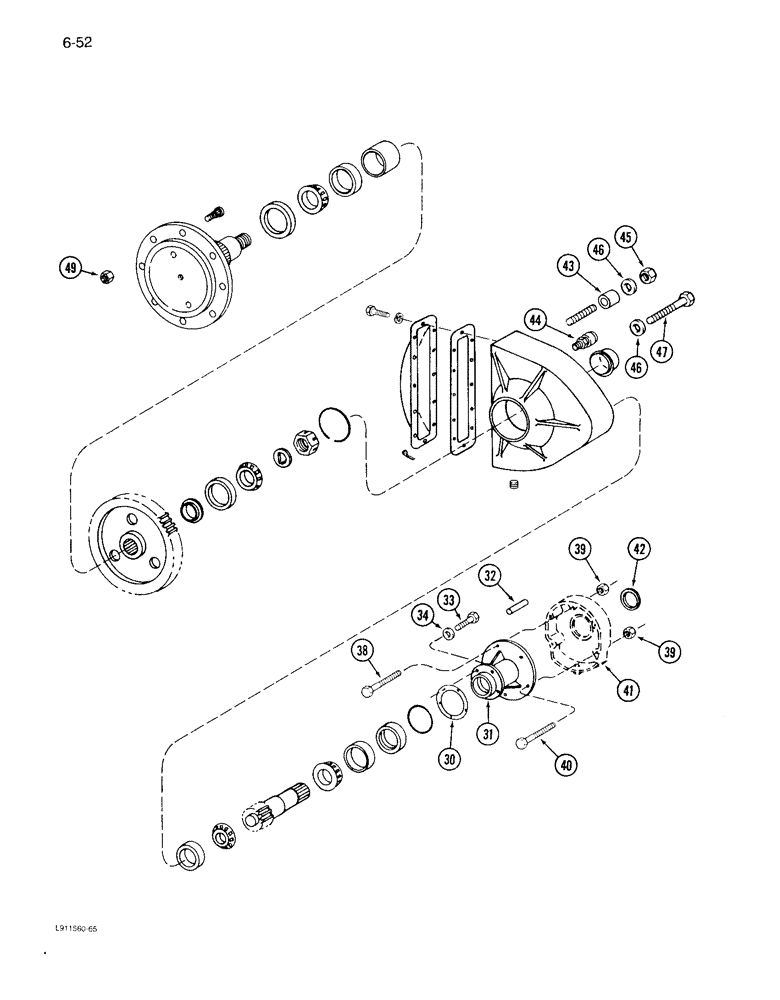 Схема запчастей Case IH 1640 - (6-52) - FINAL DRIVE (CONTD) (03) - POWER TRAIN