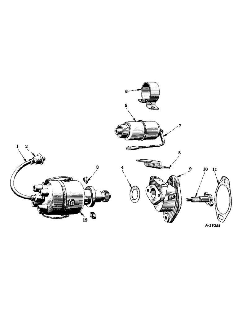 Схема запчастей Case IH SUPER M - (154) - ELECTRICAL SYSTEM, DIESEL ENGINE, BATTERY IGNITION UNIT (06) - ELECTRICAL SYSTEMS