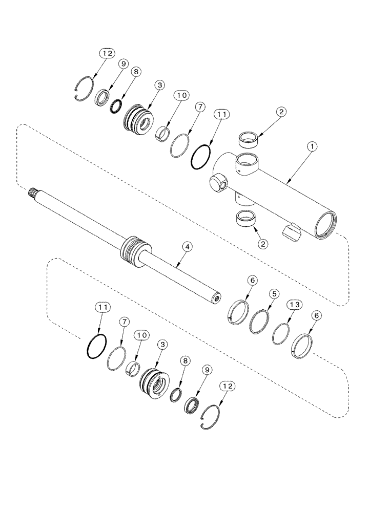 Схема запчастей Case IH MX210 - (05-05) - STEERING CYLINDER ASSEMBLY - 2 WHEEL DRIVE (05) - STEERING