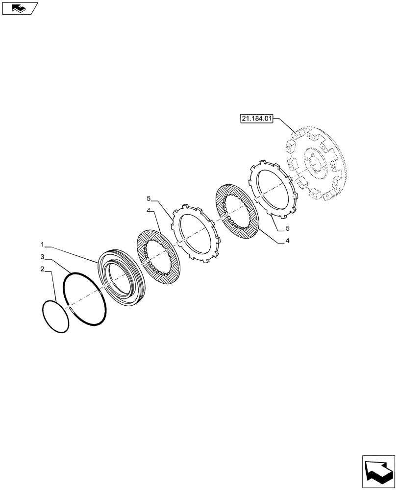 Схема запчастей Case IH PUMA 170 - (21.182.01) - DIFFERENTIAL LOCK (21) - TRANSMISSION