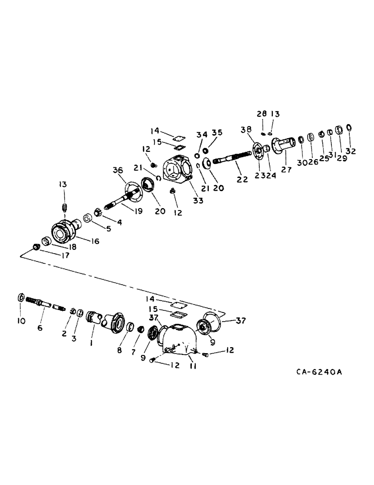 Схема запчастей Case IH 1482 - (07-01) - DRIVE TRAIN, MAIN DRIVE GEAR CASE Drive Train