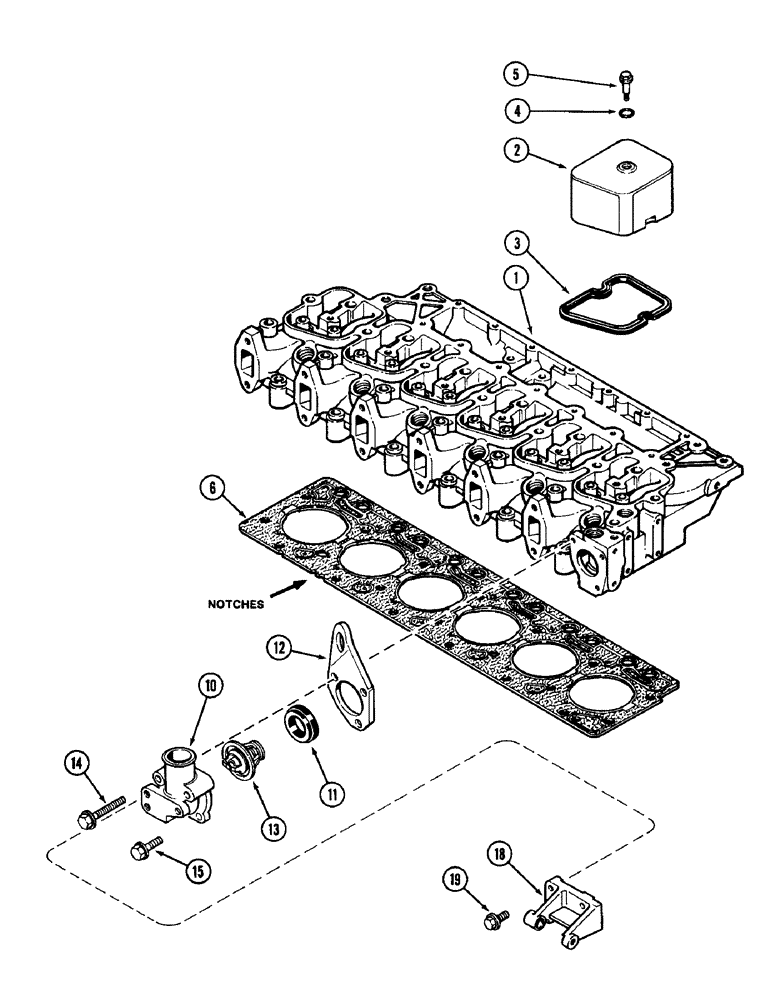 Схема запчастей Case IH 1896 - (2-20) - CYLINDER HEAD COVERS, 6T-590 DIESEL ENGINE (02) - ENGINE