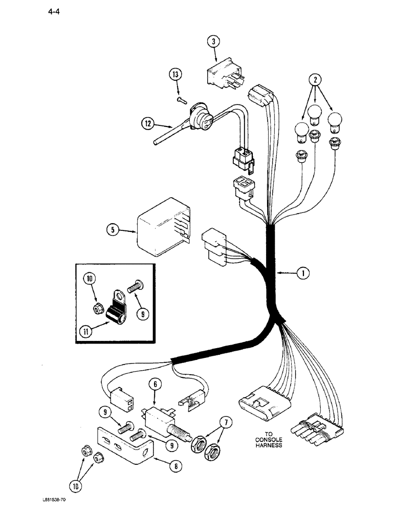 Схема запчастей Case IH 1640 - (4-04) - STEERING COLUMN HARNESS (06) - ELECTRICAL