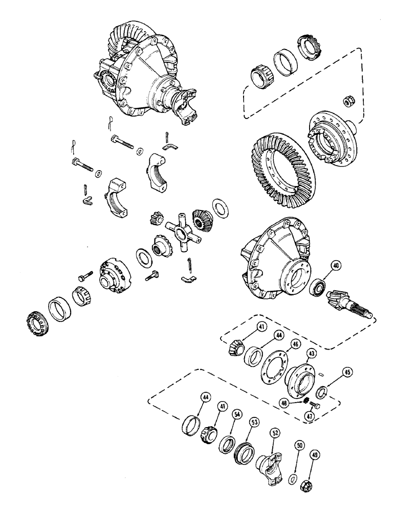 Схема запчастей Case IH 2870 - (214) - REAR AXLE DIFFERENTIAL (06) - POWER TRAIN