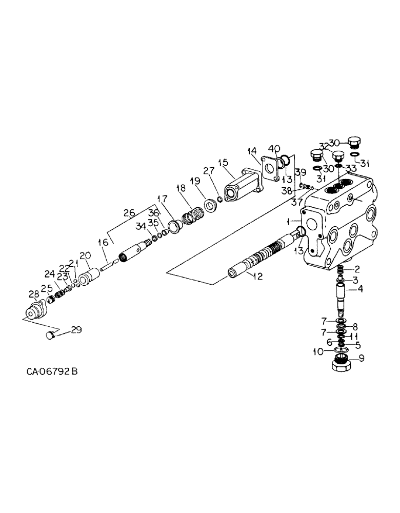 Схема запчастей Case IH 3488 - (10-36) - HYDRAULICS, CLOSE CENTER MOTOR CONTROL VALVE (07) - HYDRAULICS