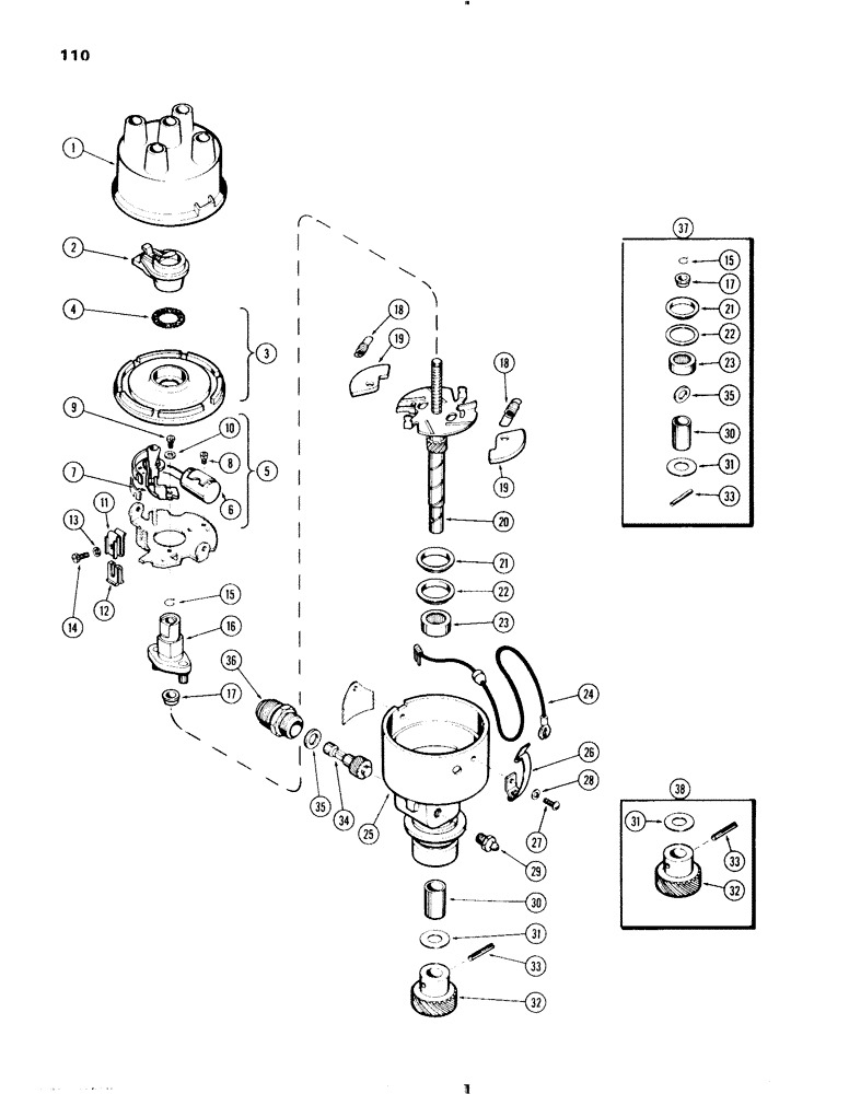 Схема запчастей Case IH 470 - (110) - A18461 DISTRIBUTOR (04) - ELECTRICAL SYSTEMS