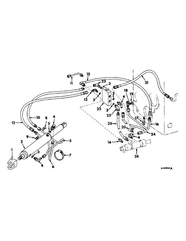 Схема запчастей Case IH 4156 - (J-06) - STEERING MECHANISM, REAR STEERING CYLINDER AND CONNECTIONS Steering Mechanism