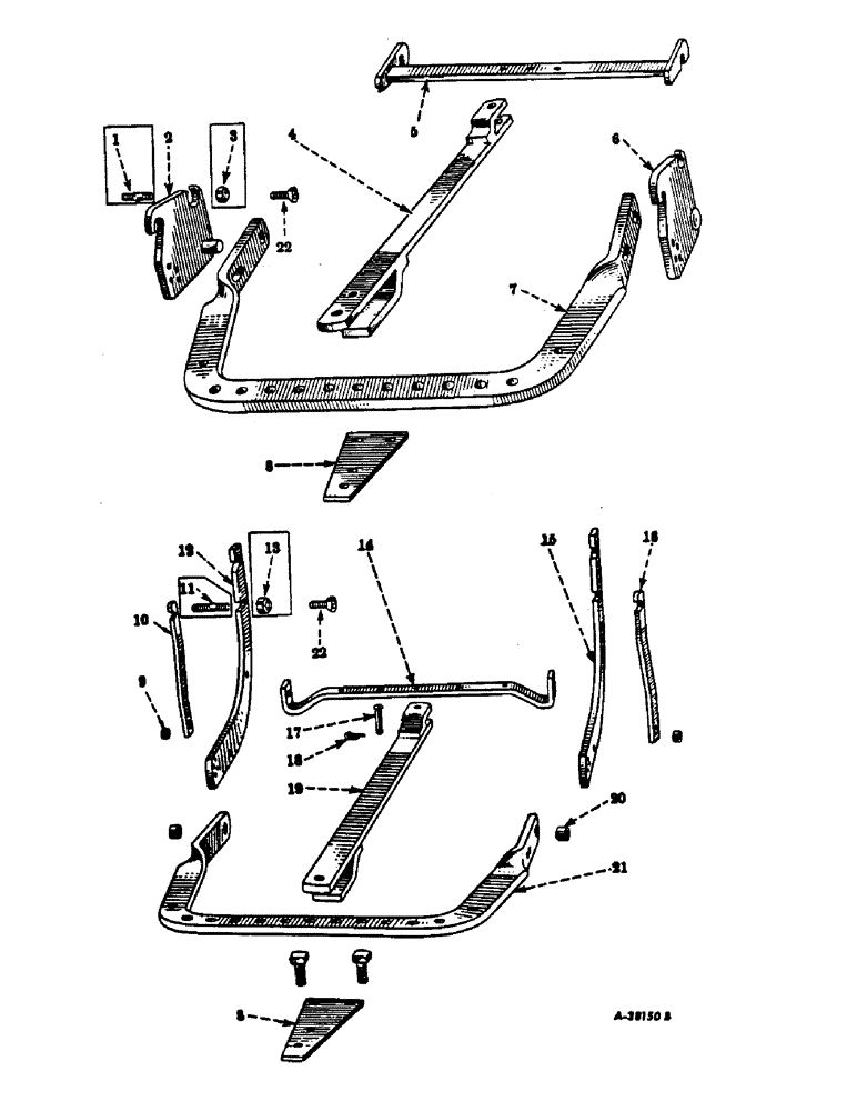 Схема запчастей Case IH 100 - (09-2) - FRAME, FIXED DRAWBARS, NOT USED ON TRACTORS WITH FAST-HITCH (12) - FRAME