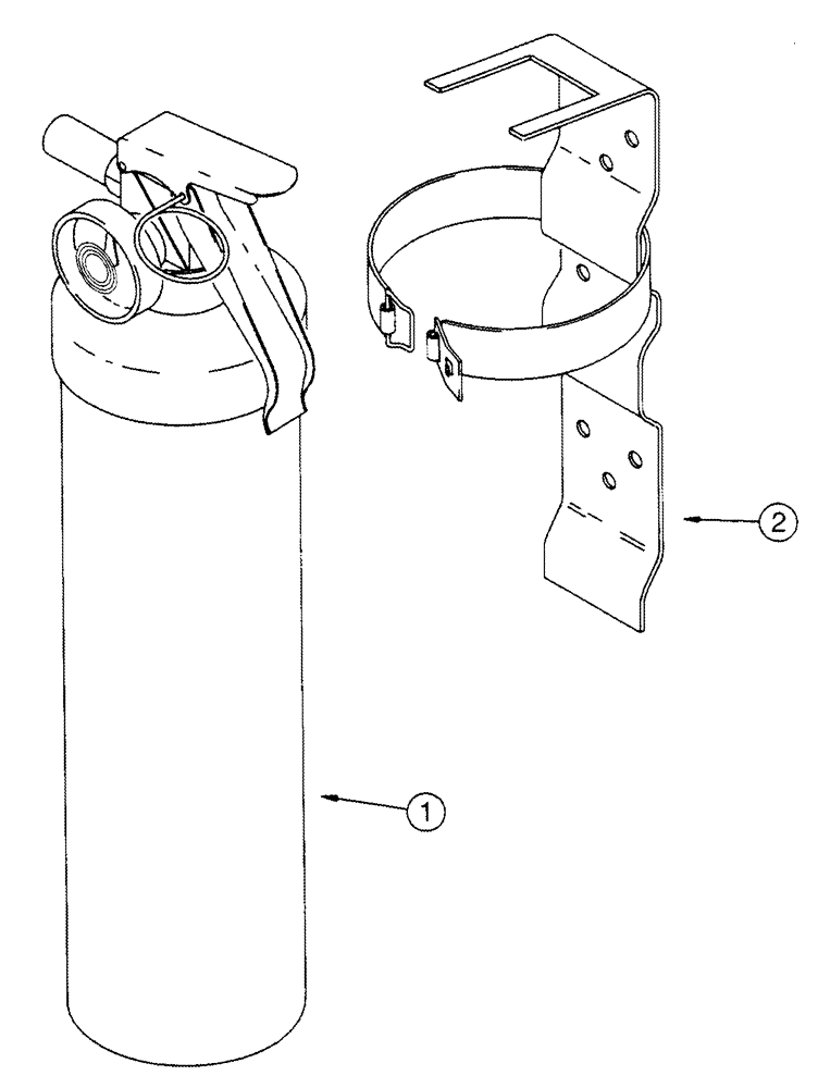 Схема запчастей Case IH 2344 - (09G-28) - FIRE EXTINGUISHER (10) - CAB & AIR CONDITIONING