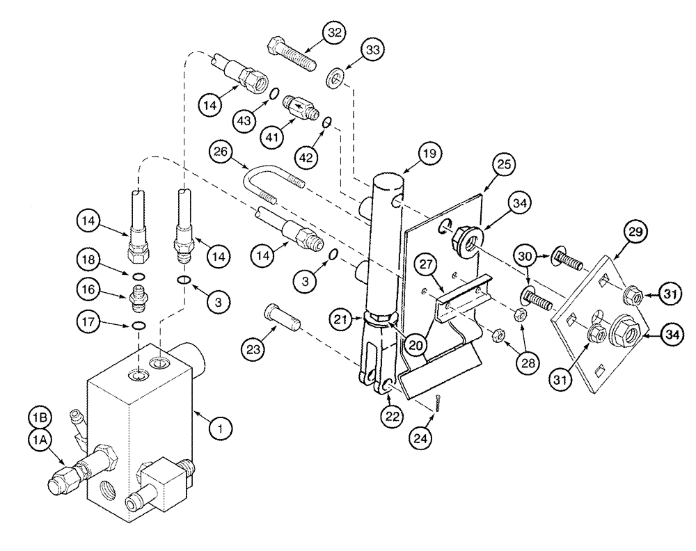 Схема запчастей Case IH 2388 - (08-28[01]) - HYDRAULICS - UNLOADER CLUTCH, BTW JJC0268800 & JJC0270499 (07) - HYDRAULICS