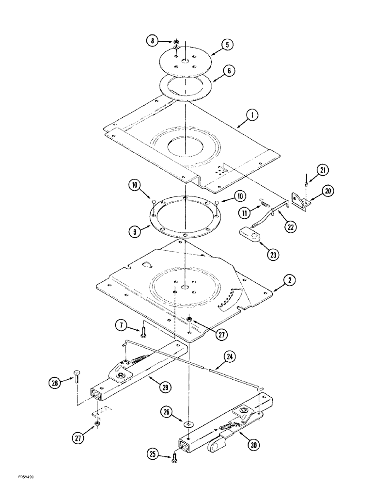 Схема запчастей Case IH 9370 - (9-086) - VINYL SEAT ASSEMBLY, MECHANICAL SUSPENSION (09) - CHASSIS/ATTACHMENTS