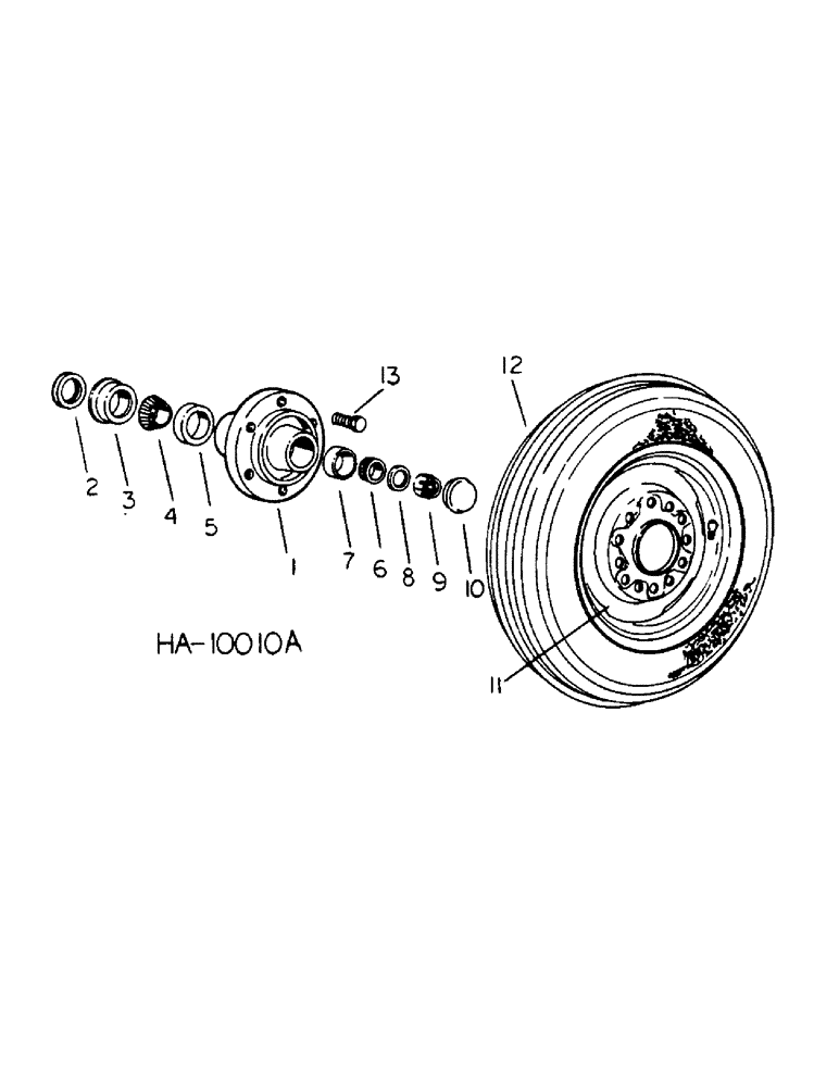 Схема запчастей Case IH 4600 - (A-10) - 4600 VIBRA SHANK, WING TYPE, WING FRAME WHEEL AND HUB SINGLE AXLE FOR 22.9, 24.0, 25.1 & 26.2 SIZES 