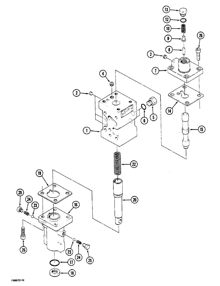 Схема запчастей Case IH STEIGER - (6-64) - PTO ASSEMBLY, CONTROL VALVE (06) - POWER TRAIN