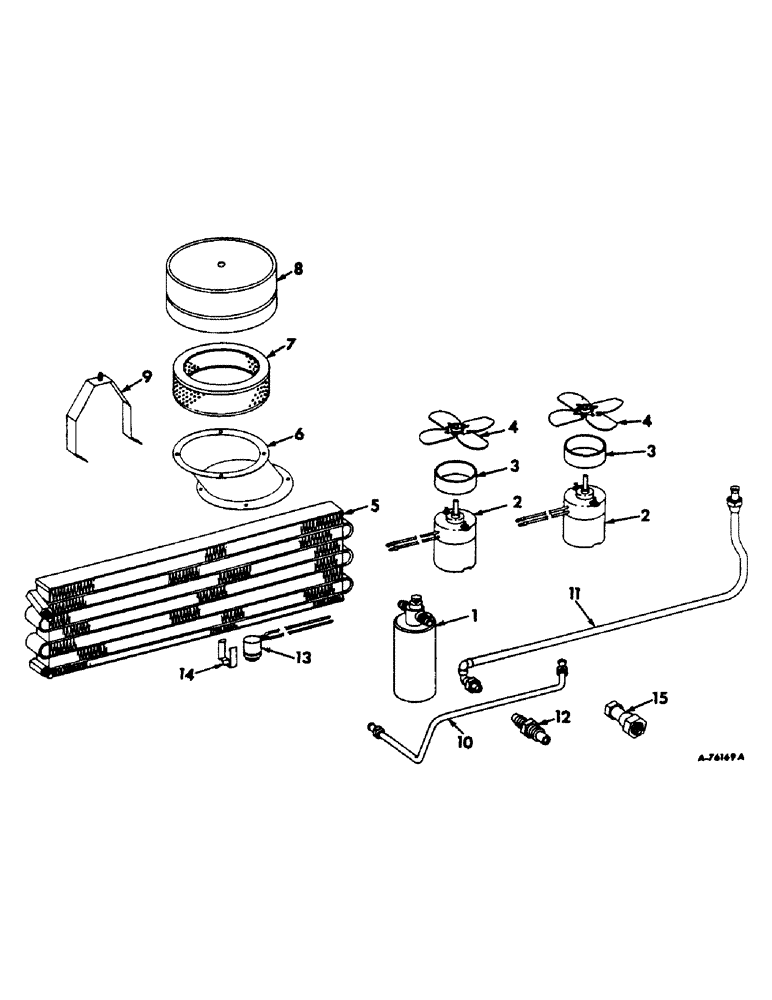 Схема запчастей Case IH 303 - (254) - CONDENSER ASSYEMBLY COMPONENTS, FOR CABS WITH SIDE MOUNTED CONDENSER (50) - CAB CLIMATE CONTROL