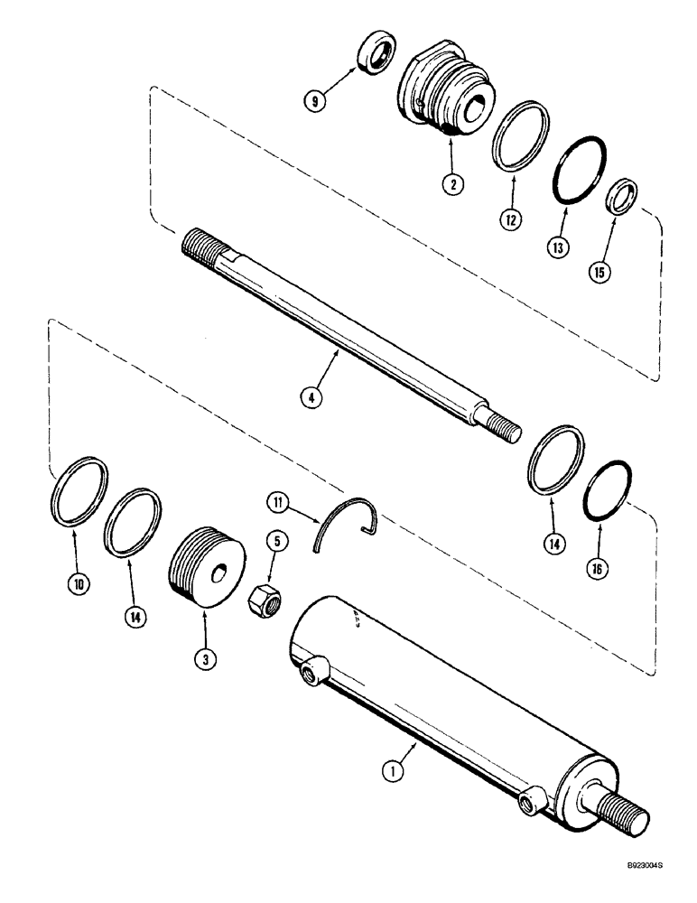 Схема запчастей Case IH 2188 - (5-36) - STEERING CYLINDER ASSEMBLY (04) - STEERING