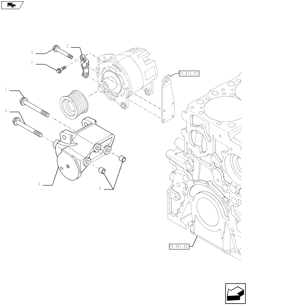 Схема запчастей Case IH F2CFE613A A017 - (55.301.02) - ALTERNATOR (504387132) (55) - ELECTRICAL SYSTEMS