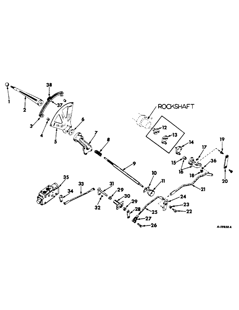 Схема запчастей Case IH 460 - (212) - DRAWBARS & HITCHES, TEL-A-DEPTH VALVE, LINKAGE & CONNECTIONS, TRACTORS W/LINKAGE TYPE FOLLOW-UP SYS. Drawbar & Hitches