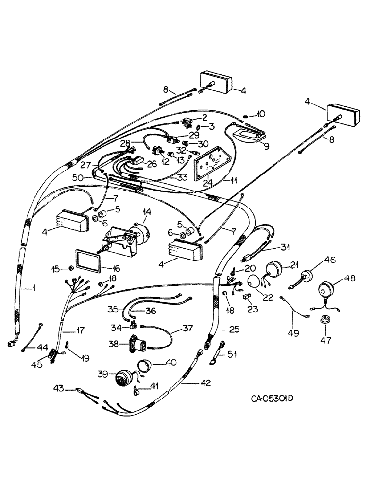 Схема запчастей Case IH 986 - (08-17) - ELECTRICAL, TRACTOR CAB WIRING (06) - ELECTRICAL