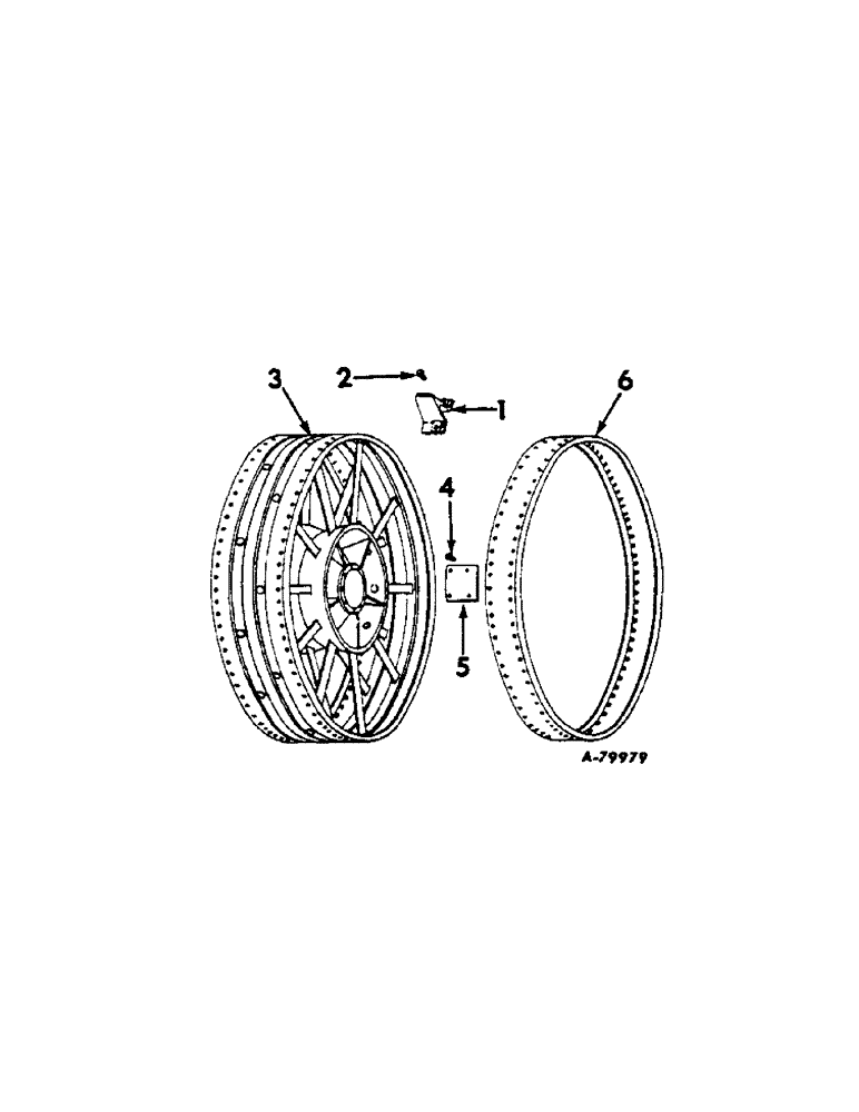 Схема запчастей Case IH 2806 - (L-11[A]) - WHEELS & WHEEL WEIGHTS, STEEL REAR WHEELS EXTENSION TIRE AND LUGS, 54 INCH X 12 INCH Wheels & Wheel Weights