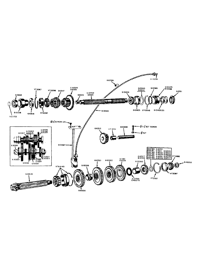 Схема запчастей Case IH 300-SERIES - (108) - TRANSMISSION SHAFT AND GEARS (06) - POWER TRAIN