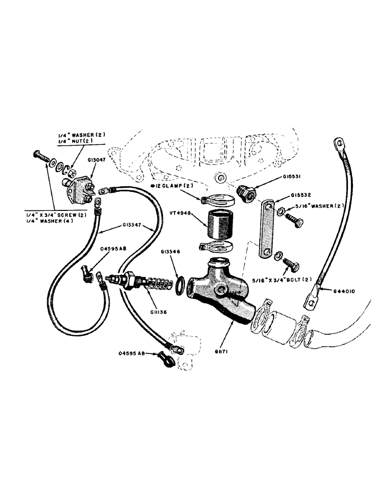 Схема запчастей Case IH 300-SERIES - (064) - DIESEL ENGINE, MANIFOLD HEATING UNIT (02) - ENGINE