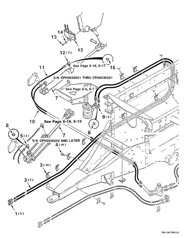 Схема запчастей Case IH 8610 - (8-04) - HYDRAULIC ASSEMBLY, RIGHT (35) - HYDRAULIC SYSTEMS